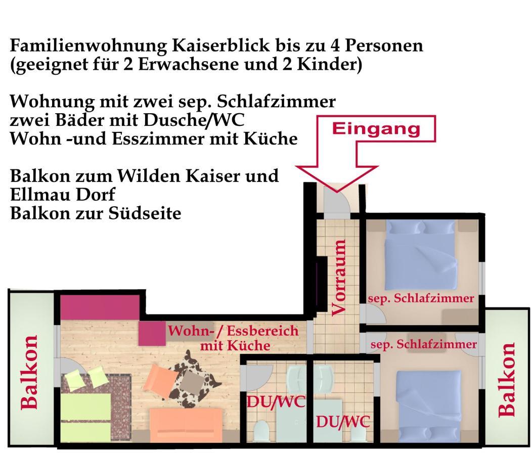 Kaiserapart Ellmau Zentrum Zewnętrze zdjęcie