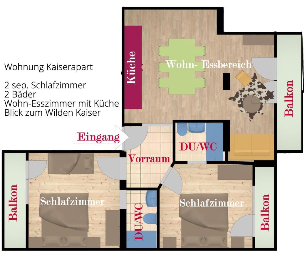 Kaiserapart Ellmau Zentrum Zewnętrze zdjęcie